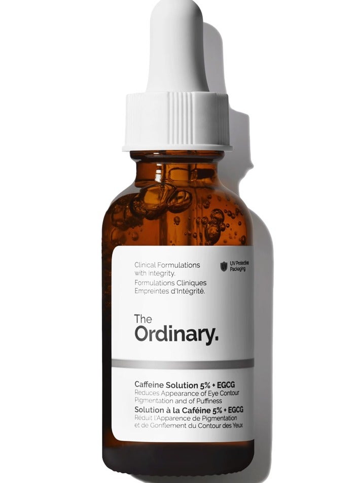 THE ORDINARY CAFFEINE SOLUTION 5%+ EGCG 30ML - A depuffing solution for tired eyes.